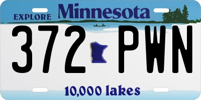 MN license plate 372PWN
