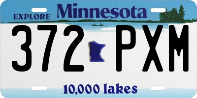 MN license plate 372PXM