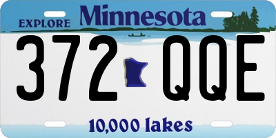 MN license plate 372QQE