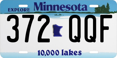 MN license plate 372QQF
