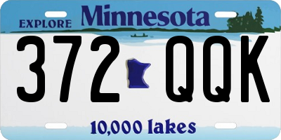 MN license plate 372QQK