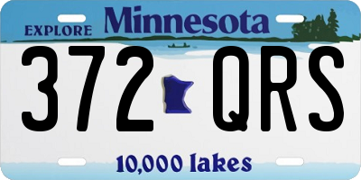 MN license plate 372QRS