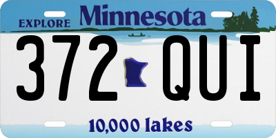 MN license plate 372QUI