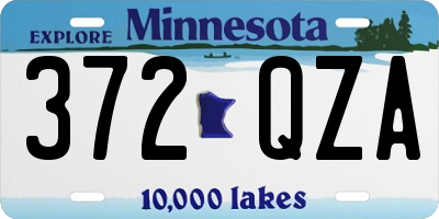 MN license plate 372QZA