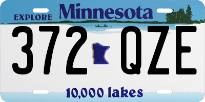 MN license plate 372QZE