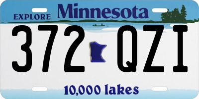 MN license plate 372QZI