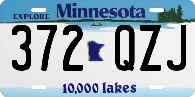 MN license plate 372QZJ