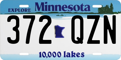 MN license plate 372QZN