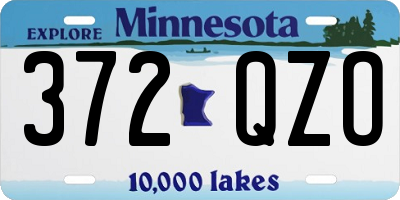 MN license plate 372QZO