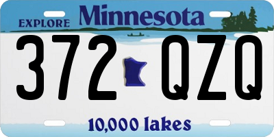 MN license plate 372QZQ