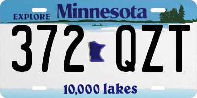 MN license plate 372QZT
