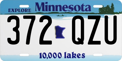 MN license plate 372QZU