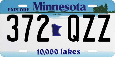 MN license plate 372QZZ