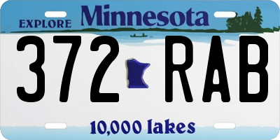 MN license plate 372RAB