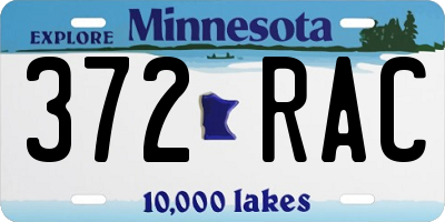 MN license plate 372RAC
