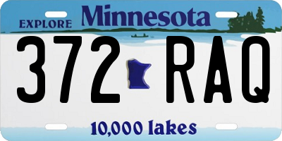 MN license plate 372RAQ