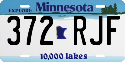 MN license plate 372RJF