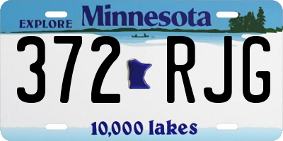 MN license plate 372RJG