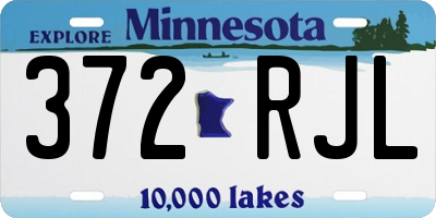 MN license plate 372RJL