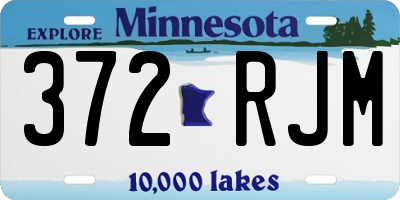 MN license plate 372RJM