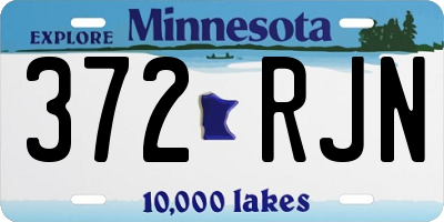 MN license plate 372RJN