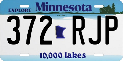 MN license plate 372RJP