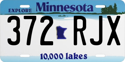 MN license plate 372RJX