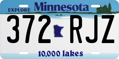 MN license plate 372RJZ