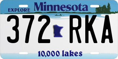 MN license plate 372RKA