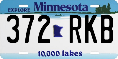 MN license plate 372RKB
