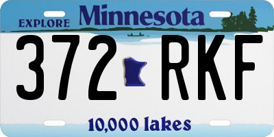 MN license plate 372RKF