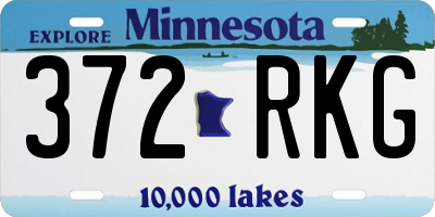 MN license plate 372RKG