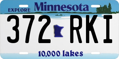 MN license plate 372RKI