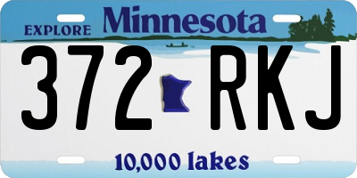 MN license plate 372RKJ