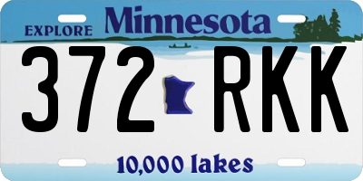 MN license plate 372RKK