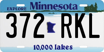 MN license plate 372RKL