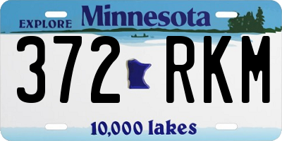 MN license plate 372RKM