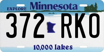 MN license plate 372RKO