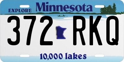 MN license plate 372RKQ