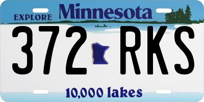 MN license plate 372RKS