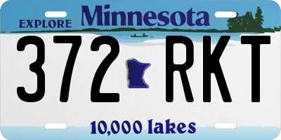 MN license plate 372RKT