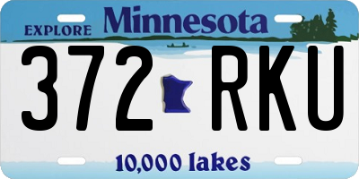 MN license plate 372RKU