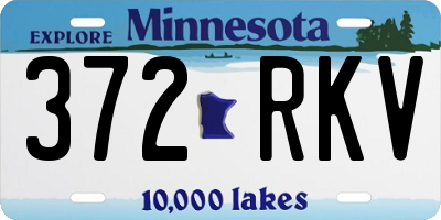 MN license plate 372RKV