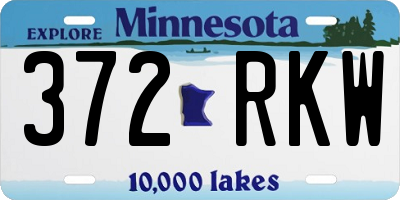 MN license plate 372RKW