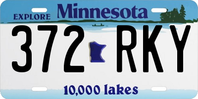 MN license plate 372RKY