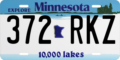 MN license plate 372RKZ