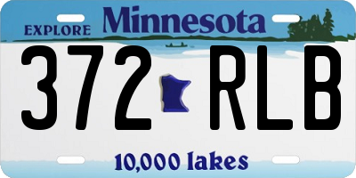 MN license plate 372RLB