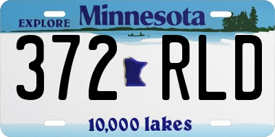 MN license plate 372RLD