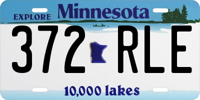 MN license plate 372RLE