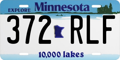 MN license plate 372RLF